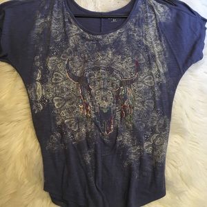 Cold Shoulder Graphic Tee